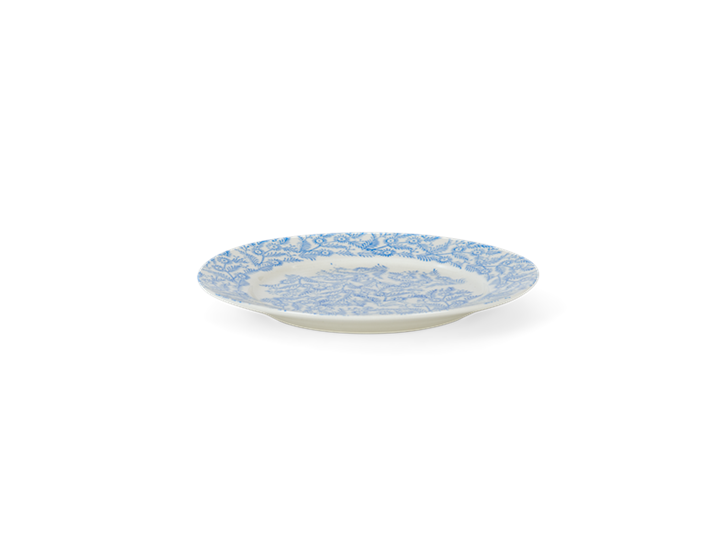 Olney dessert plate, flax blue_side