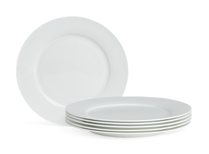 Fenton Dinner Plate Set of 6 White_Stack