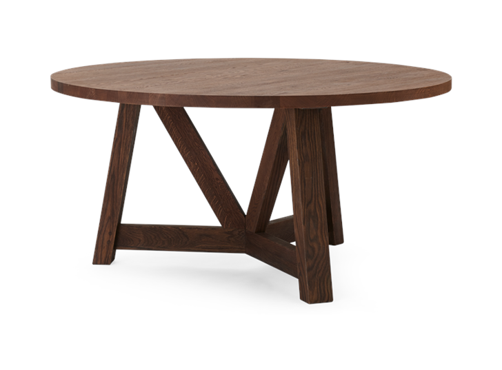 Arundel 150 Round Table Darkened Oak_3Quarter
