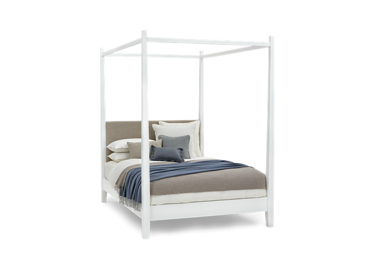 Wardley King Four Poster Snow Holkam Sand Styled 3Q