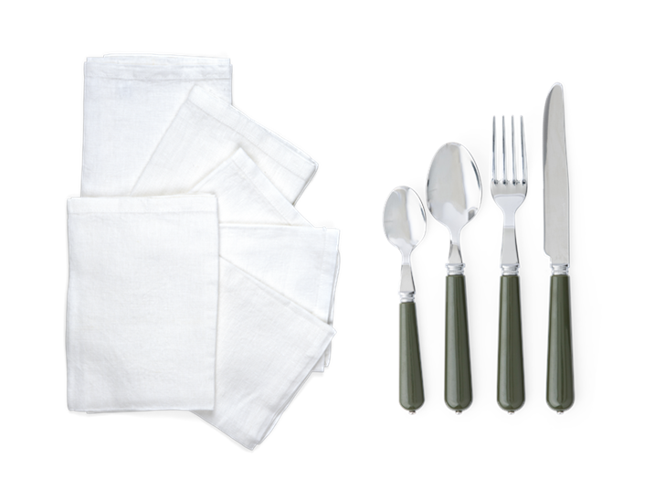 Emily Salt Napkins & Handsworth Olive