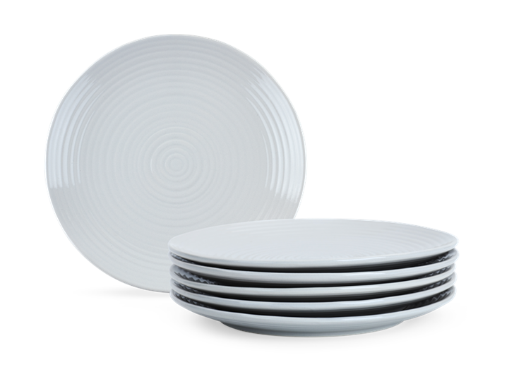 Lewes Dinner Plate Grey_Stack