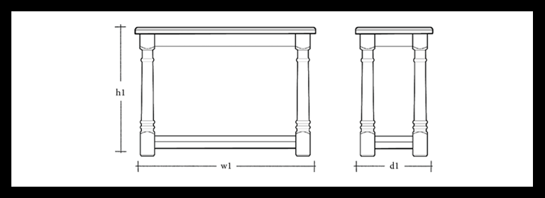 Edinburgh Rectangular Side Table