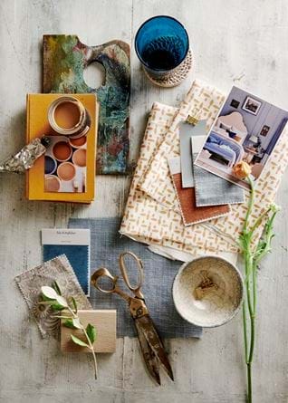 Burnt Sienna & Flax Blue Moodboard 02