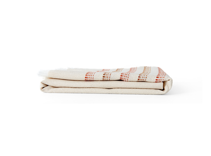 Elland stripe bedtrow, burnt sienna stripe_side