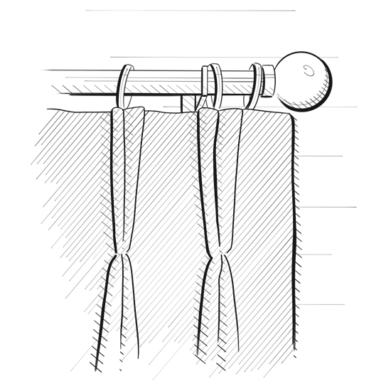 Crosshatch - Curtains Double pleat DETAIL