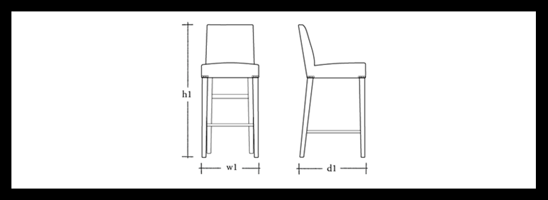 Shoreditch High Back Bar Stool