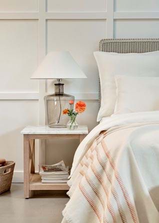 Montague headboard and Edith linen