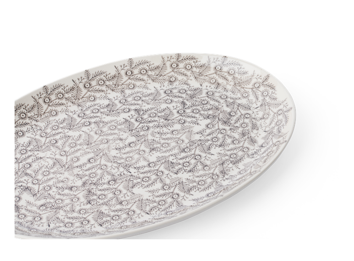 Olney serving platter, Large, Walnut, rim _