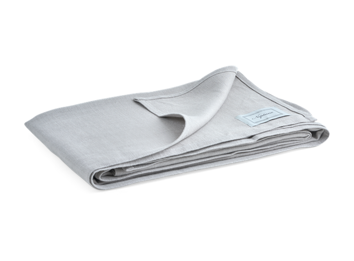 Ardel Linen Bedspread Large Fog_3Quarter Folded