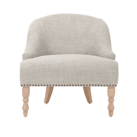 Audrey Chair Pale Oat DO Legs_Front