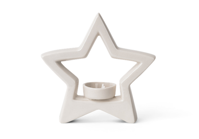 Aster star tea light holder - front
