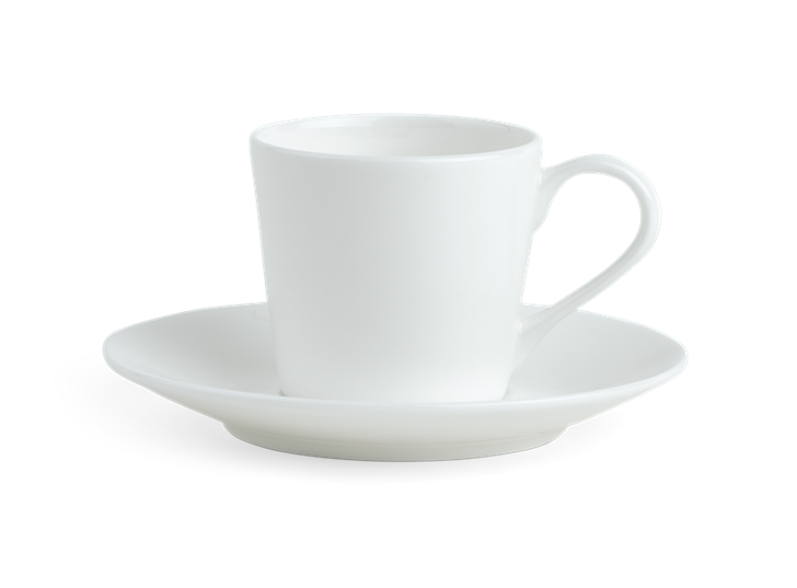 Fenton Espresso Cup and Saucer Set of 6 White_Front