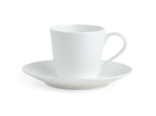 Fenton Espresso Cup and Saucer Set of 6 White_Front