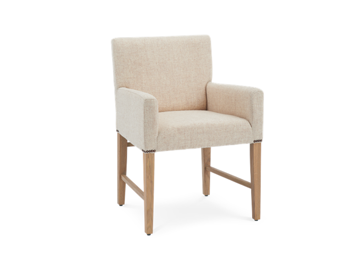 Shoreditch Carver Chair_Harris Tweed_Vintage Oak Legs_3Quarter