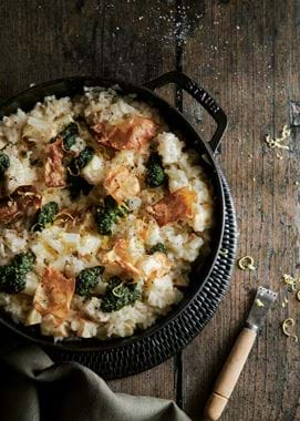 Baked celeriac risotto