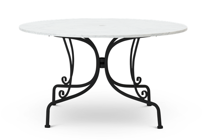 Boscombe 130 Table Black and Marble_Garden Furniture
