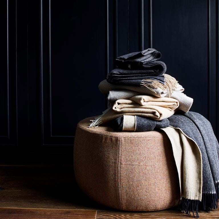 Milo stool with throw stack