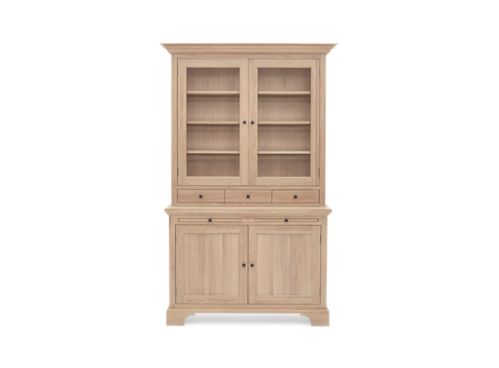Henley 4ft Glazed Oak Dresser Top Front