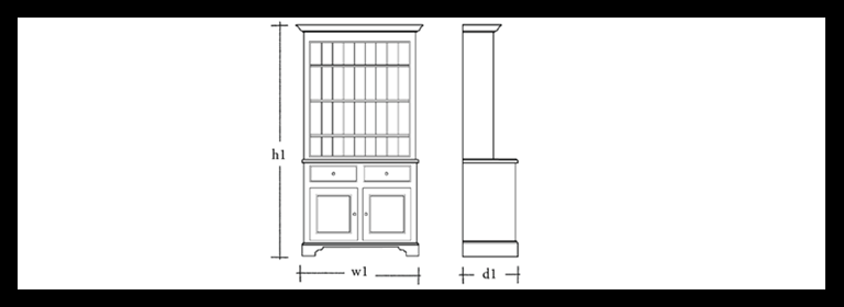 Chichester 3ft6 Open Rack Dresser