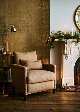 Grace Marmalade Harris Tweed on Caspar armchair
