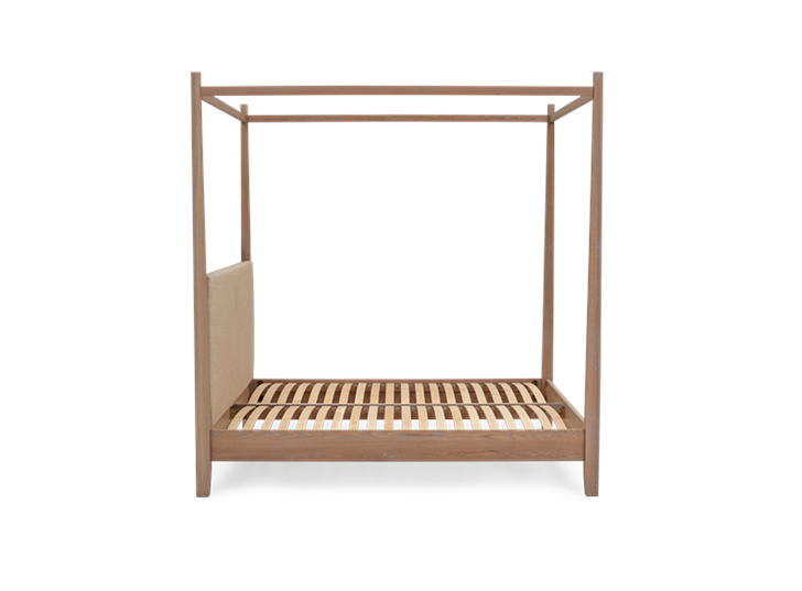 Wardley Super King Four Poster Chalked Oak Holkam Sand Bed Base Only Side