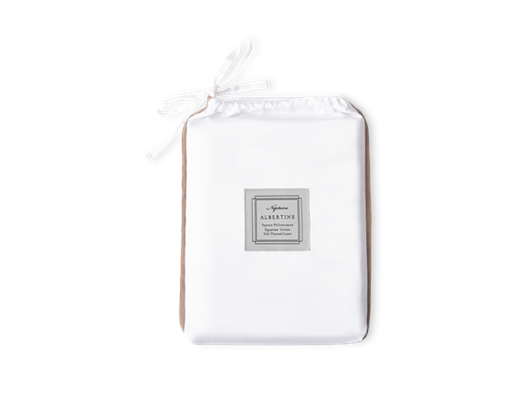 Albertine Pillowcase Peat Square_Front