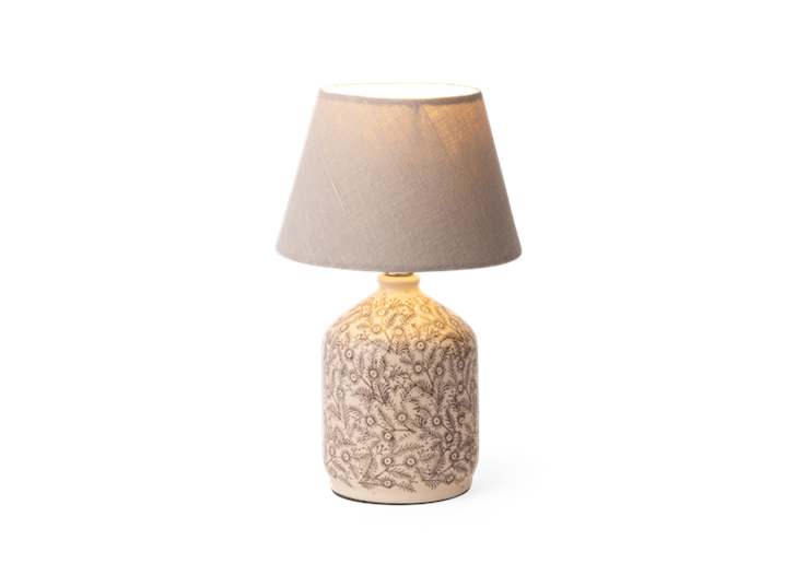 Olney Small Lampbase, Walnut with Henry 7.5 Shade, Harry Cloud, on daytime copy