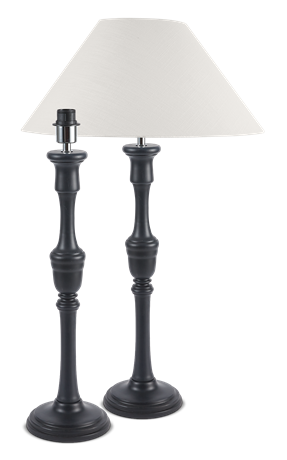 Fitzroy Black Lamp Stand & Shade