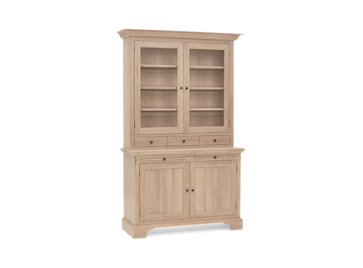 Henley 4ft Glazed Oak Dresser Top 3Q
