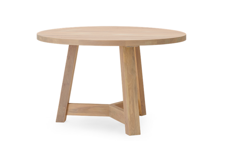 Arundel 120 Round Table Natural Oak_3Quarter