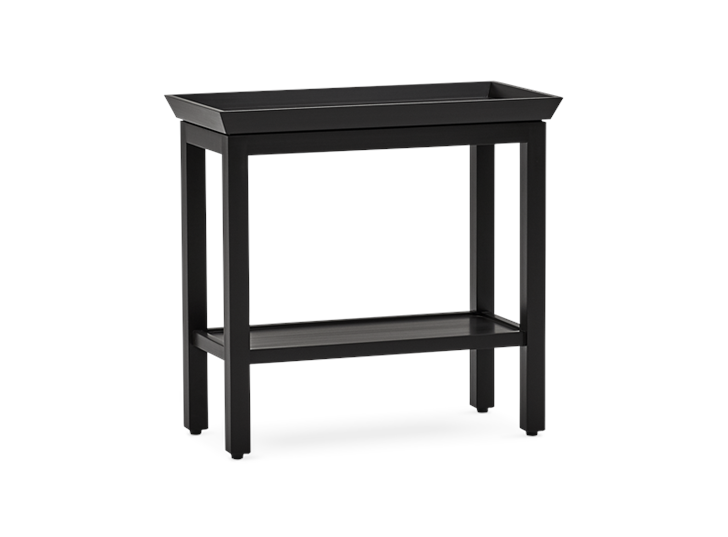 Aldwych rectangular side table Warm Black 3quarter