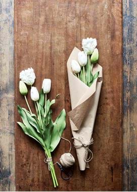 Tulip Bunch 4 Stems White