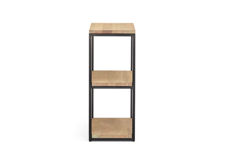 Carter 60 Fitted Shelves Black Steel _ Dark Vintage Oak Side copy