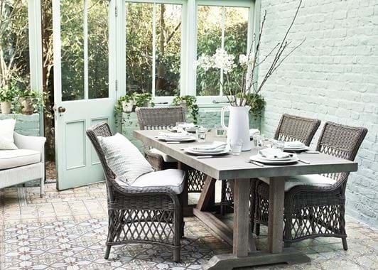 Hove Dining Table with Harrington Dining Chairs_Garden_ Conservatory 
