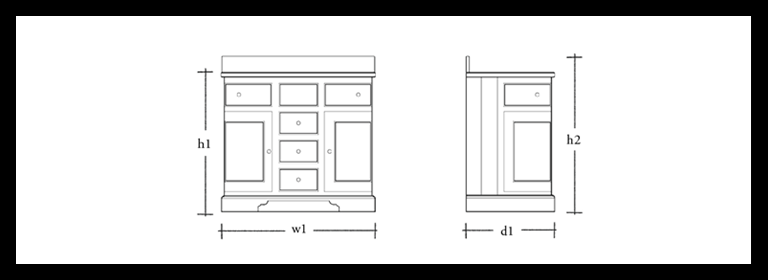 Chichester Undermount Curved Washstand