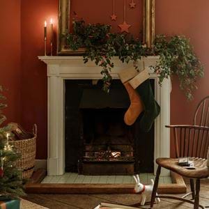 Christmas morning fireplace WEB