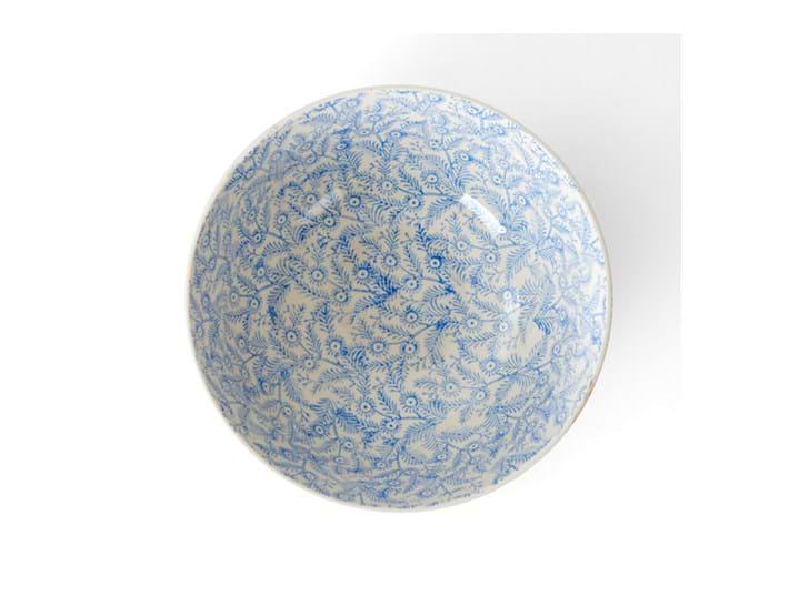 Olney serving bowl, small, flax blue_overhead