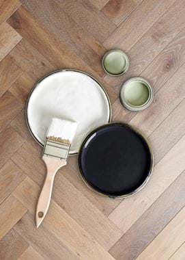 Paint Lids and Brush_New Floor