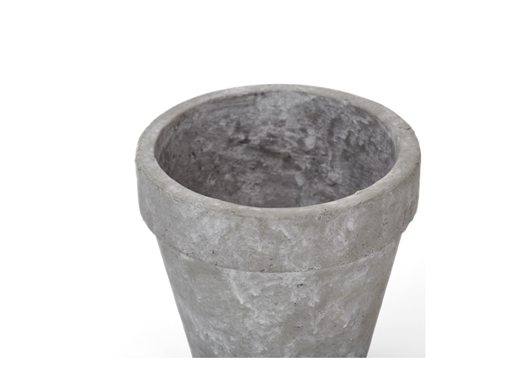 Tarragon Pot Large Pale Cement Detail