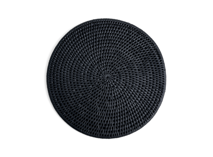 Ashcroft Round Placemat Set of 6 Charcoal_Top