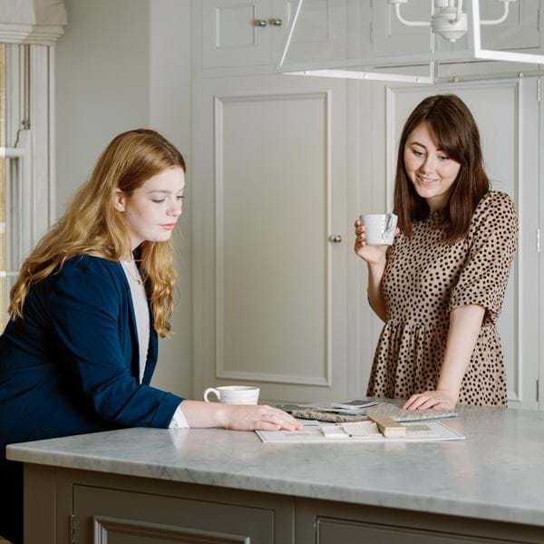 Designer and customer - Cheltenham store