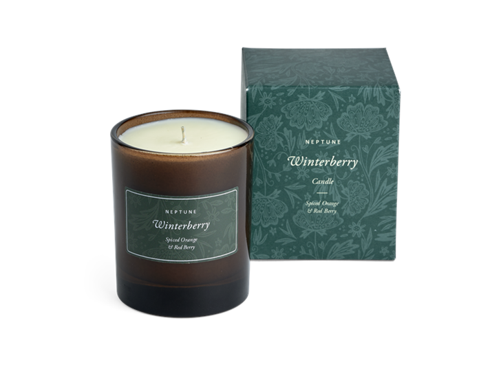 Winterberry Candle, Spiced Orange and Red Berry Box