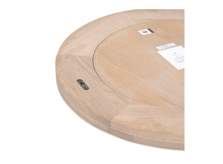Edinburgh 67 Round Mirror - Vintage Oak 4