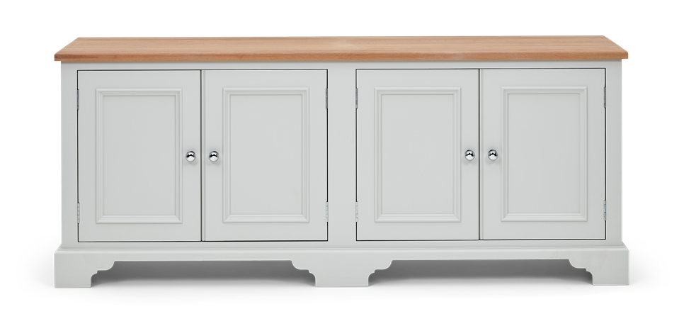 Chichester 6ft Grand Bookcase Base Shingle-Shingle Front copy