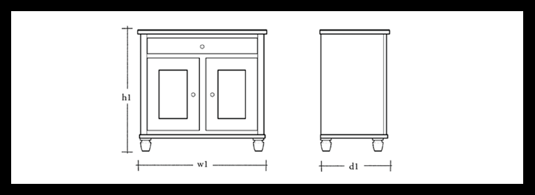 Suffolk 3ft Sideboard