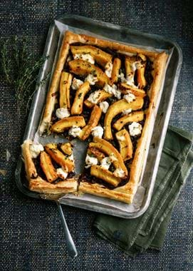 Bonfire night - Pumpkin/goat cheese puff slice