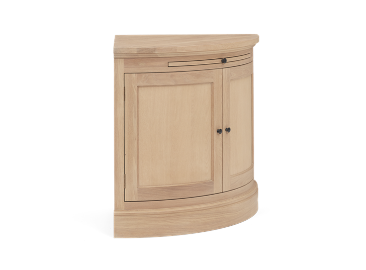 Henley Curved Oak Sideboard Side