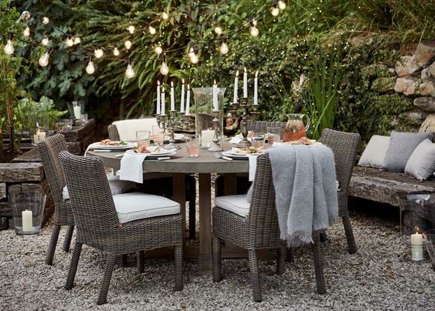 Hove Round Dining Table with Toulston Dining Chair _Garden_ Dining Al Fresco