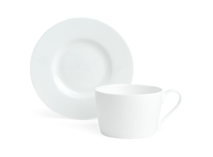 Fenton Tea Cup and Saucer Set of 6 White_Top